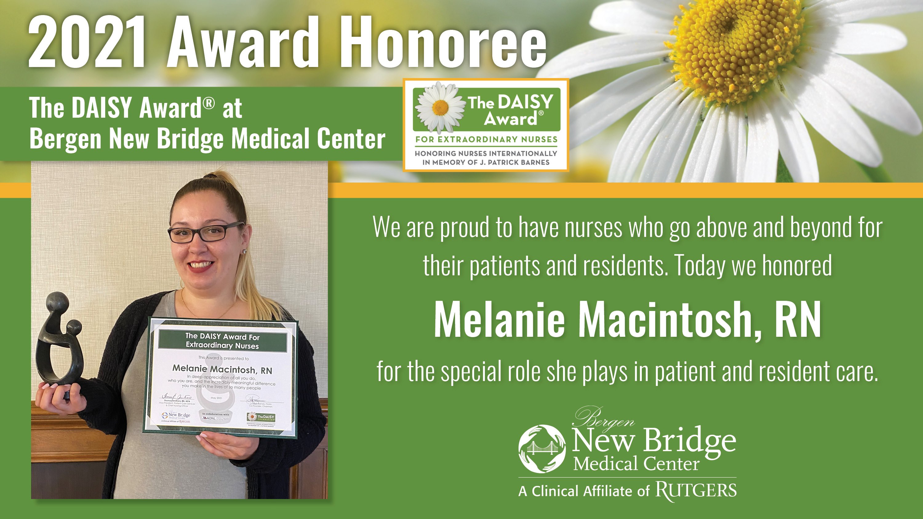 Daisy Award Honoree Melanie Macintosh