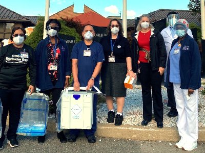 Members of the Bergen New Bridge COVID-19 Vaccination Team at the NJ Veterans Memorial Home