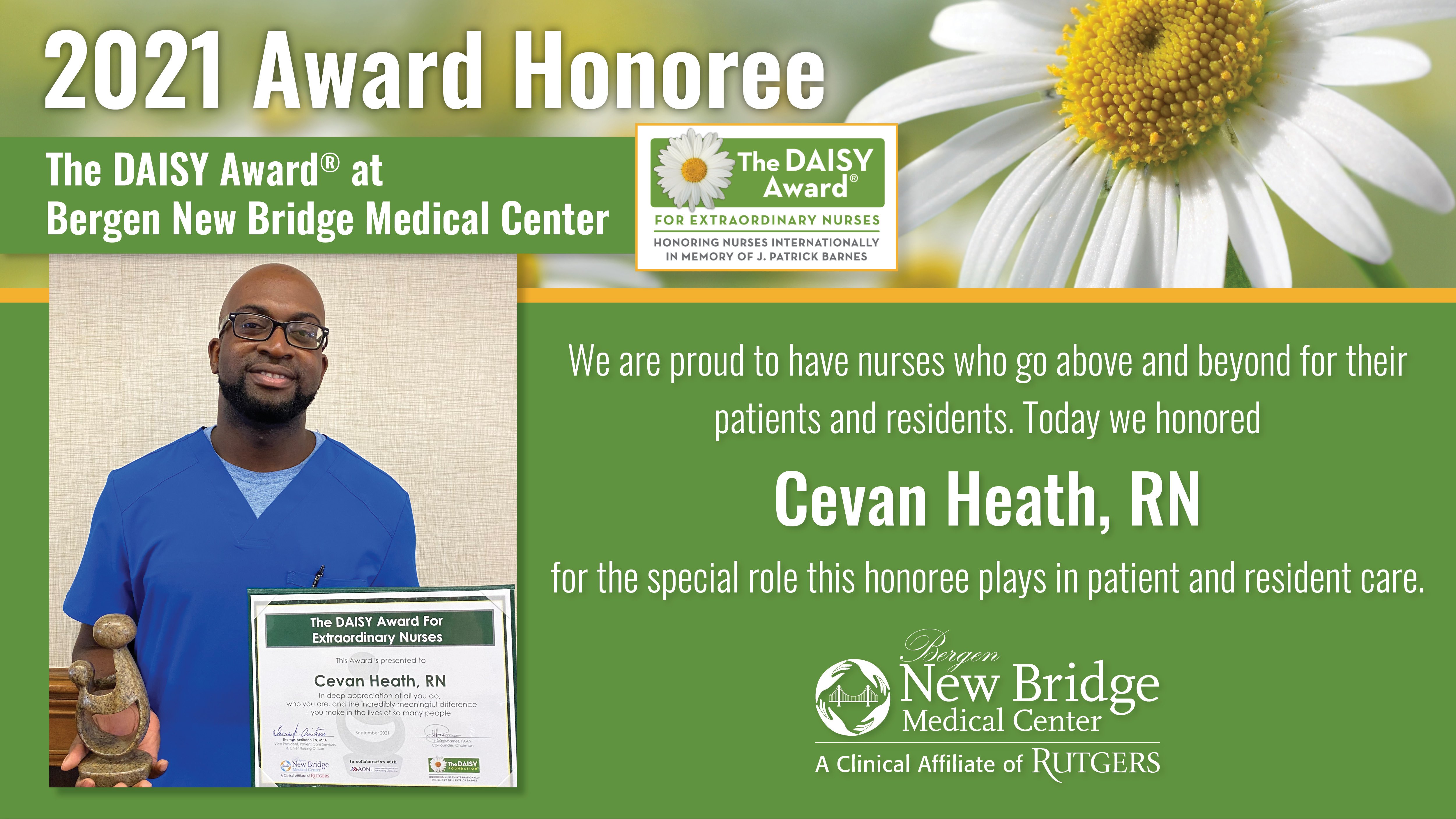 Daisy Award Honoree Cevan Heath