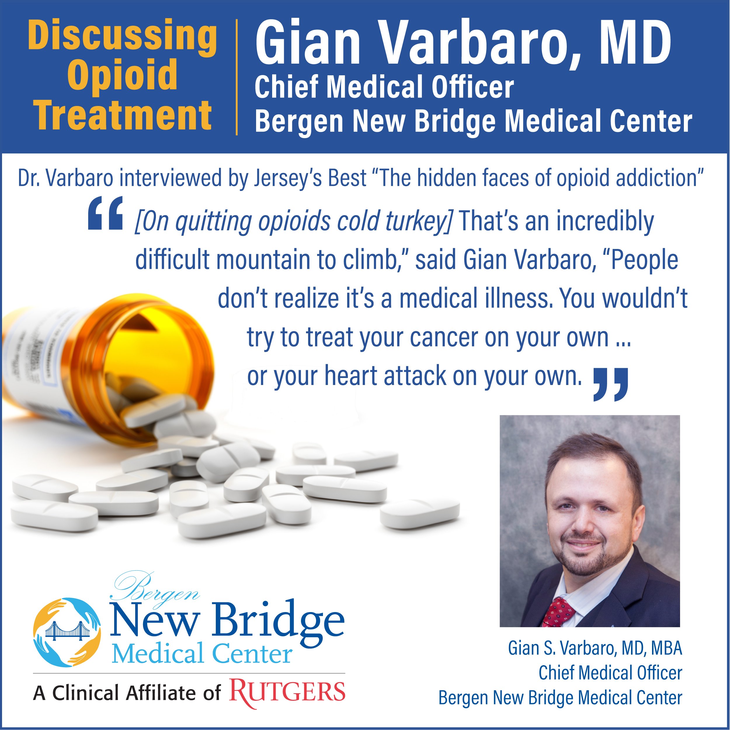 Dr. Varbaro interviewed by Jersey’s Best “The hidden faces of opioid addiction”